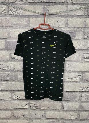 Унисекс мужская женская монограммм футболка nike big swoosh logo adidas