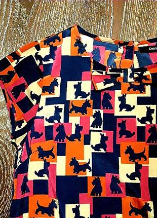 Брендовая блуза с собачками на 11-роков от george