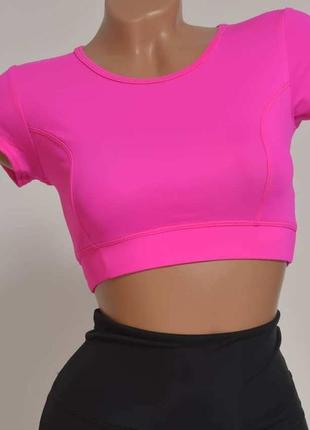 Топ-футболка спортивный розовый1 фото