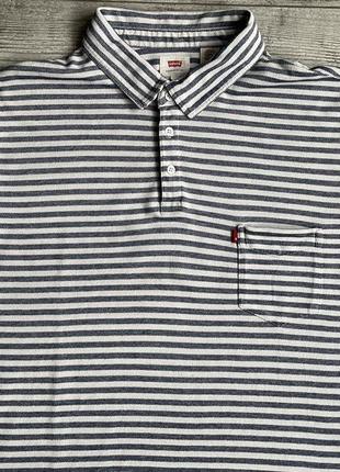 Поло\футболка levi’s striped pocket polo3 фото