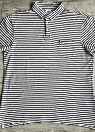 Поло\футболка levi’s striped pocket polo2 фото