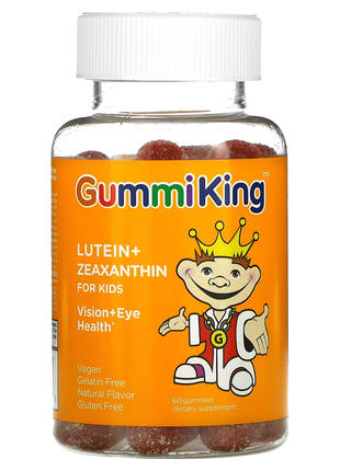 Gummiking, лютеїн і зеаксантин для дітей, 60 жувальних таблеток зі смаком манго