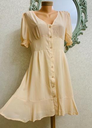 Легкое вискозное платье нежно-персикового цвета!!!