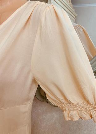 Легкое вискозное платье нежно-персикового цвета!!!3 фото
