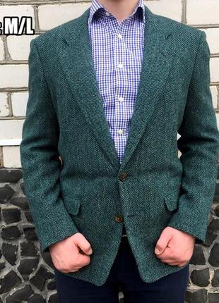 Corneliani итальялия твидовый пиджак блейзер l шерстяной мужской зеленый мужской пиджак твид шерсть