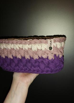 Корзинка з трикотажної пряжі