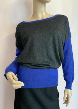 Нарядный тонкий свитер- блуза- рукав приспущен, с люрексом /s- m/