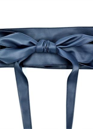 Жіночий пояс кушак односторонній weatro колір синій kshk-00171 фото