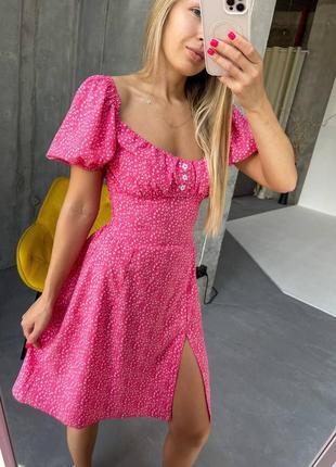 Стильное классическое классное красивое хорошенькое удобное модное трендовое простое платье платье розовое