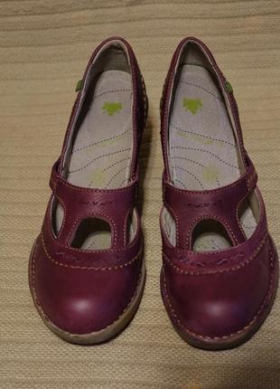 Эффектные изящные кожаные туфли цвета баклажана el naturalista испания. 39 р.3 фото