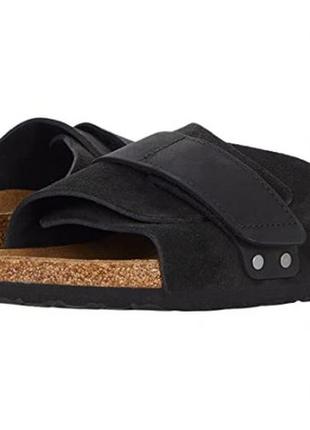 Ортопедичні сланці birkenstock kyoto black suede & leather