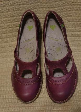 Эффектные изящные кожаные туфли цвета баклажана el naturalista испания. 39 р.4 фото