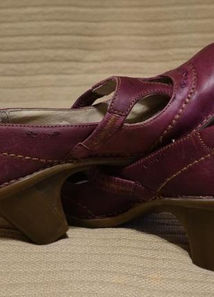 Эффектные изящные кожаные туфли цвета баклажана el naturalista испания. 39 р.8 фото
