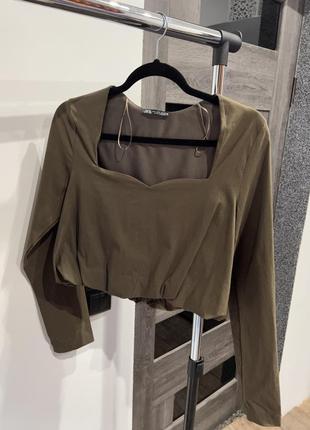 Блуза с длинным рукавом от бренда zara оригинал