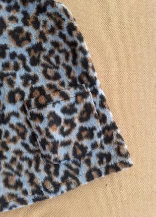 Стильный теплый сарафан в леопардовый принт на 3 года анималистичный принт5 фото