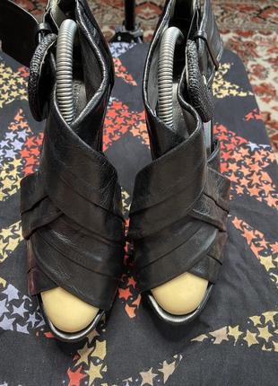 Босоножки туфли на высоком каблуке натуральная кожа2 фото