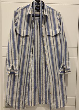 Сукня- сорочка massimo dutti льняна