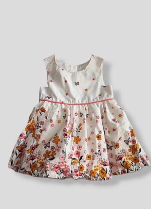 Легенька сукня для дівчинки ошатне плаття у квітковий принт з фатином