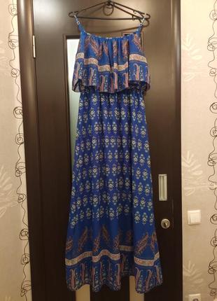 Шивоновый сарафан платье макси