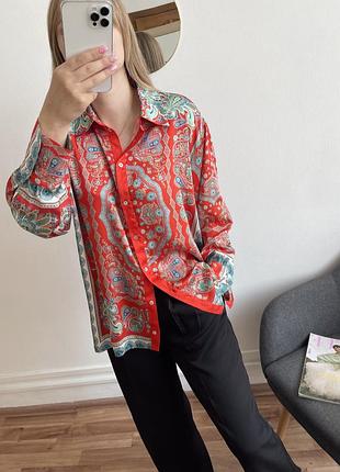 Zara шовкова сорочка
