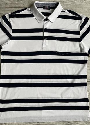 Поло\футболка paul & shark striped polo