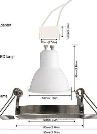 Repsn® led gu10 встраиваемый светильник нейтральный белый 4000 k, 6 модуль gu10 8 вт 230 в 700 лм2 фото