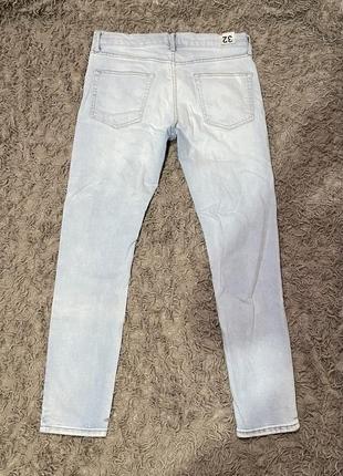 Світлі джинси від topman stretch skinny4 фото