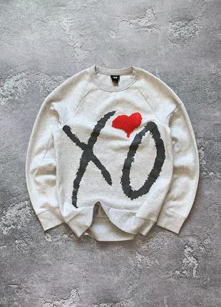 H&amp;m the weeknd xo big logo большое лого оригинальный свитшот кофта свитер лонг слив