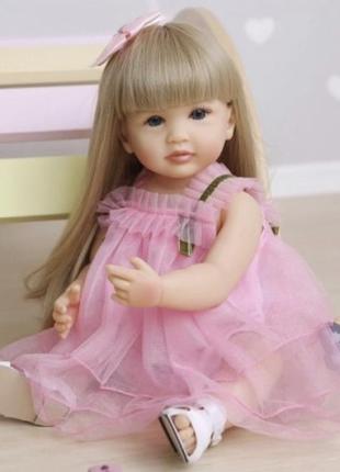 Кукла реборн 55 см, силіконова лялька, лялька реборн