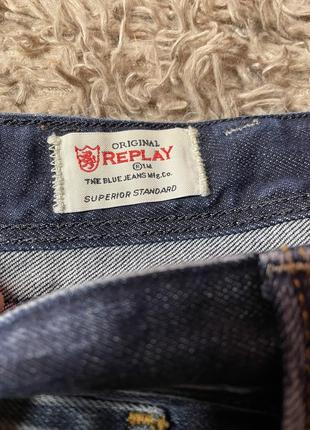Темно синие джинсы replay8 фото