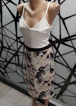Крутое платье миди из неопрена в цветочный принт boohoo 48-522 фото