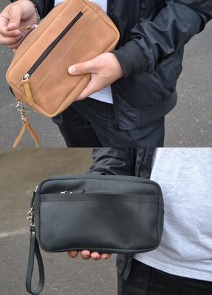 Барсетка сумка мужская крейзи кожа1 фото