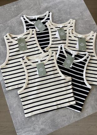 Базовий топ в рубчик h&m