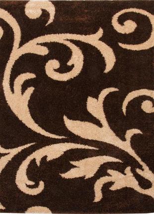 Ковер с длинным ворсом karat fantasy 12516/13 1.60x2.30 м прямоугольный коричневый1 фото