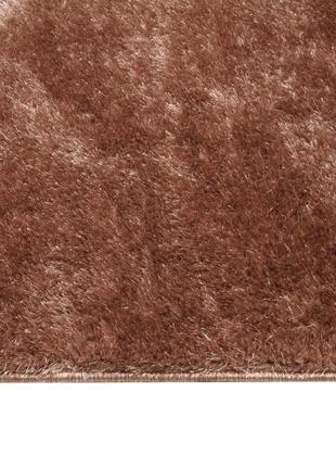 Ковер с длинным ворсом rubin defier p1577a vizon/vizon 0.80x1.50 м овальный светло коричневый5 фото