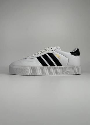 Кеди 👟adidas samba (белые с черным)
