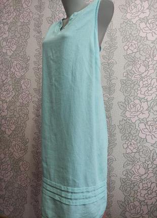 Літня сукня міді льон2 фото