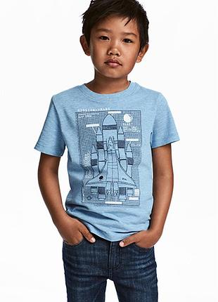 Оригінальна футболка з принтом від бренду h&m розм. 98-104(2-4р.)