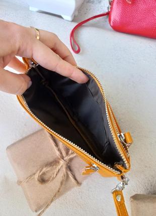 Женская кожаная косметичка женский кожаный кошелек