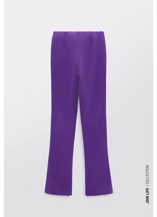 Фиолетовые брюки зара zara1 фото