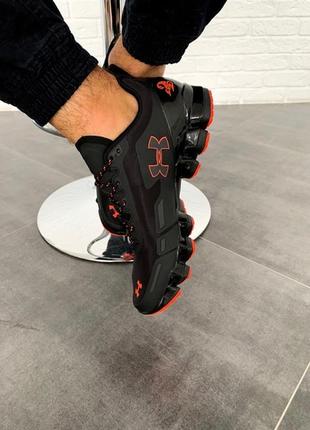 Беговые мужские кроссовки 💎under armour scorpio running shoes black/orange(топ качество)💎5 фото