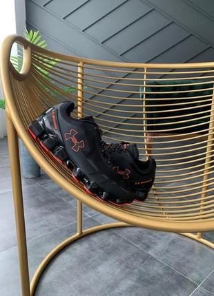 Беговые мужские кроссовки 💎under armour scorpio running shoes black/orange(топ качество)💎8 фото