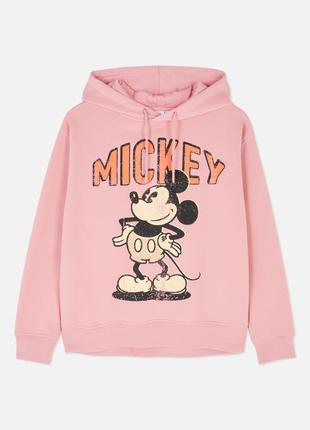 Яскравий рожевий худі світшот primark mickey mouse and friends, міккі маус, disney1 фото