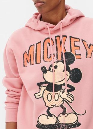 Яркий розовый худи свитшот primark mickey mouse and friends, микки маус, disney2 фото