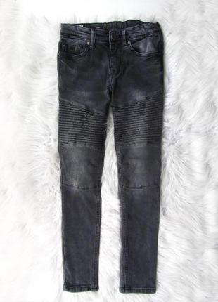 Брюки штани джинси скінні з байкерськими деталями jilland mitch