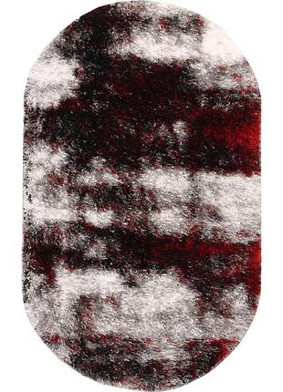 Ковер с длинным ворсом rubin defier 7681 black 0.80x1.50 м овальный разноцветный