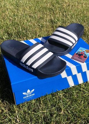 Жіночі шльопанці adidas adilette shower navy blue