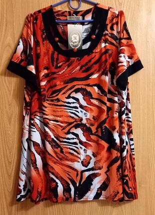 Женский блузон-туника в принт