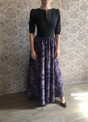 Вечернее или выпускное платье в пол, юбка солнце