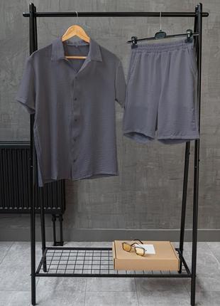Чоловічий набору комплект костюм сорочка та шорти креп